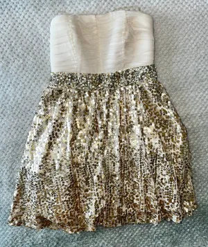 Gold Metallic Dress thumbnail 1