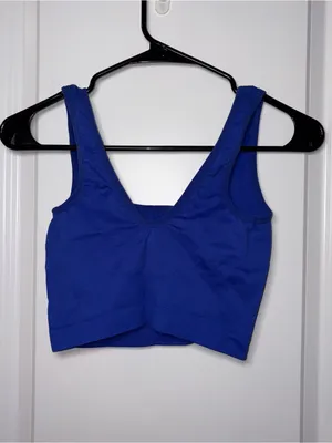 Colsie Seamless Scoop Bralette - Royal Blue Size: M thumbnail 2