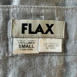 FLAX 100% Linen S top button-down linen jacket relaxed Lagenlook lightweight thumbnail 3