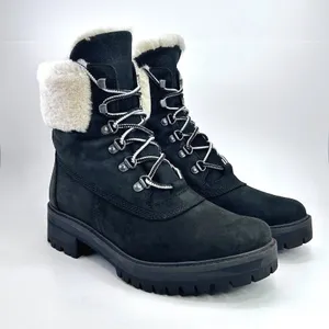 Timberland Courmayeur Valley Black Leather Lace Up Ankle Boots US 9 A1RPD Winter thumbnail 2