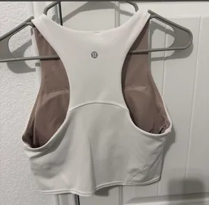 Lululemon Wunder Under Train Racerback Longline Tank Bra White thumbnail 3