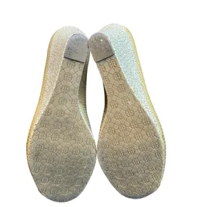 Lilly Pulitzer Shoes Womens Size 7 Beige Leather Peep Toe Espadrille Wedge Heels thumbnail 9