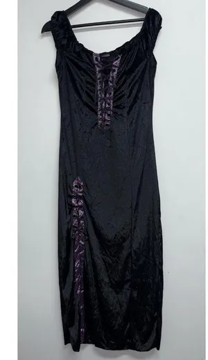 Spirit Halloween Witch Costume Dress Womens Size Medium Black Purple Cosplay Goth thumbnail 1