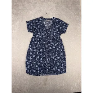 Madewell Alexandra Button-Front‎ Mini Dress blue floral S Pockets thumbnail 4