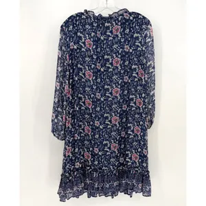 Vineyard Vines Silk Floral Shift Dress Women L Navy Coastal Preppy‎ Romantic thumbnail 8
