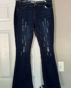 Celebrity Ace Ribbed Y2K Denim Jeans Bell Bottom Flare thumbnail 2