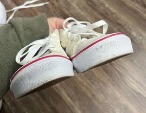 Vans Ivory Suede Sk8-Lo Flat Bottom Sneaker Size 7 thumbnail 1