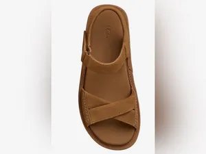UGG Sungaze Suede Strappy Sandal in Chestnut thumbnail 3