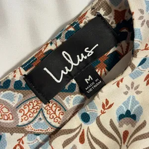 Vibe Boho Border Print Shift Dress Women’s Medium Short Sleeve Lined thumbnail 2