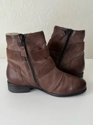 Miz Mooz Sabel Leather wool lined Ankle Boots Espresso 37 US7 thumbnail 3