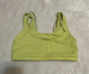 Lululemon Neon Yellow Sport Bra Size 6 thumbnail 1