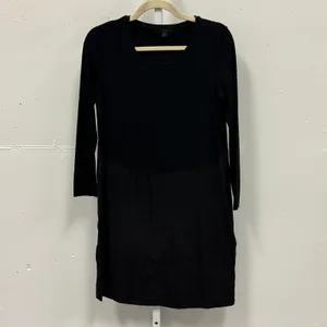 COS Mixed Media Cupro Viscose Long Sleeve Shift Dress‎ Women's Small thumbnail 2