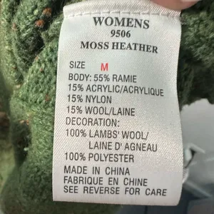 Woolrich Vintage Womens Green Sweater Size Medium EUC thumbnail 6