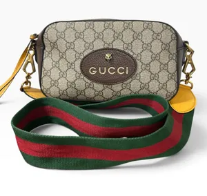 Gucci Neo GG Supreme Camera Crossbody Bag Web Strap Feline 476466 thumbnail 1