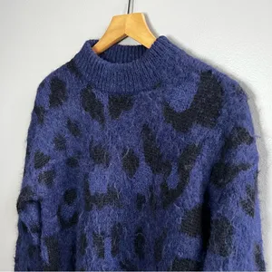 Kate Spade Leopard Print Alpaca Wool Blend Sweater Size Small thumbnail 6