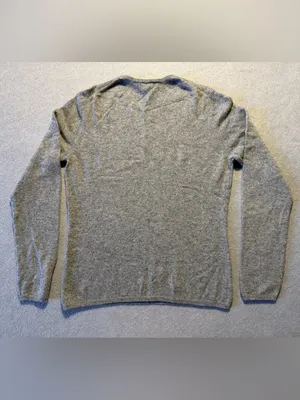 Simply Cashmere Women’s 100% Cashmere Sweater Large Gray Crewneck Knit Pullover thumbnail 5