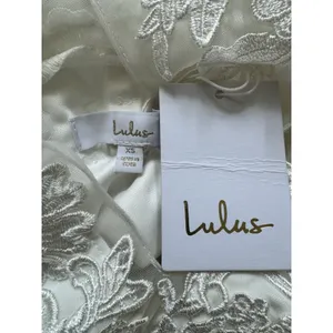 NWT Lulus Precious Promise White Satin Embroidered Lace Mermaid Maxi Dress Sz XS thumbnail 9