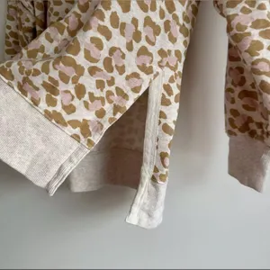 Aerie Oversized Desert Leopard Print Crewneck Pullover Sweatshirt thumbnail 4