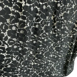 Talbots Black Floral Lace Overlay 3/4 Sleeve Crew Neck Line Button‎ Up Blazer 14 thumbnail 4