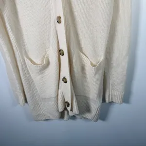 Quince Oversized Boyfriend Cardigan Sweater Cream Merino Wool Alpaca Women Small thumbnail 4