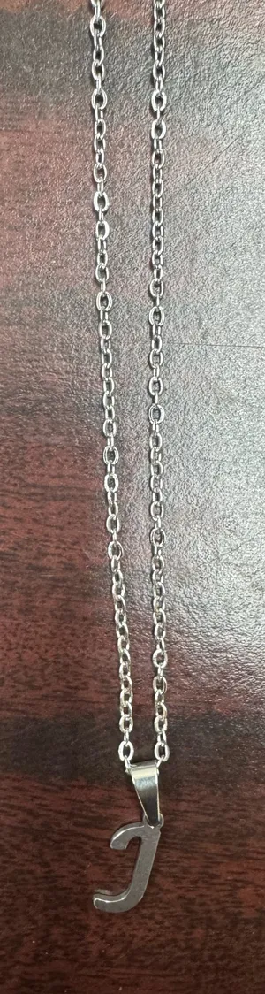 J Initial Silver Necklace thumbnail 1