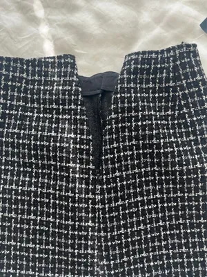 Abercrombie Tweed Skirt Mini Black White thumbnail 4