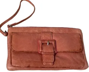 Hobo International Pink Leather Wristlet Pouch thumbnail 1