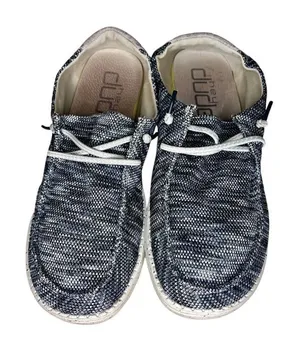 Hey Dude Shoes Womens Sz 11 Wendy Sox Gray Slip On Mocs Sneakers Fabric Flats thumbnail 1