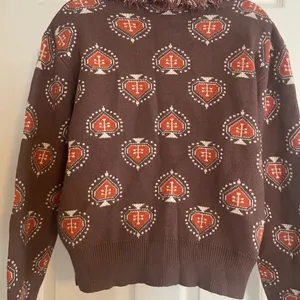 Cider‎ Brown and Orange Patterned Cardigan thumbnail 3