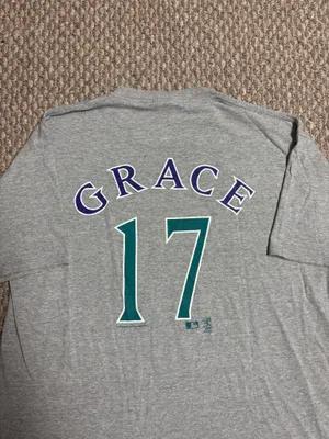 Arizona Diamondbacks Mark Grace #17 Y2K Lee Sport Gray Vintage MLB Jersey Shirt thumbnail 4