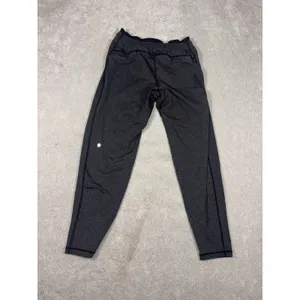 Lululemon double waistband slim tapered leg pants dark gray medium womens *flaw thumbnail 3