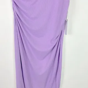 NWT Six/Fifty The Everly One-Shoulder Midi Dress Ribbed Purple Size Medium M NEW thumbnail 4