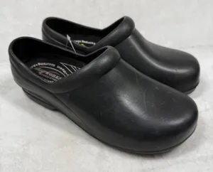 Easy Works by Easy Street Womens Black Slip‎ Resistant Work Clogs Mules Size 7M thumbnail 1