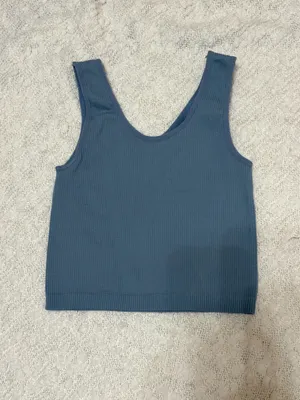 Ribbed Tank Blue thumbnail 2