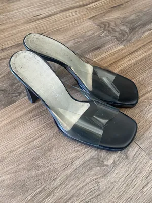 Maria Pia Translucent Vinyl Strap Heeled Sandals, Size 37 thumbnail 4