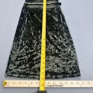 NWOT Sarah La Mini Dress M Olive Green Velvet Halter Cutout MADE IN USA Party thumbnail 5