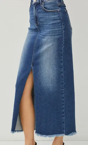 Denim Risen Skirt thumbnail 1