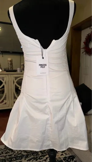 Princess Polly Dress White Mini thumbnail 3