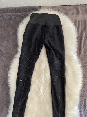 Alo Alosoft Revel Leggings Black/Gray Heathered thumbnail 6
