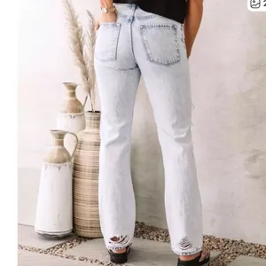 Kancan X Buckle Women’s 28 90’s Boyfriend Baggy Jeans Distressed‎ Light Wash NWT thumbnail 6