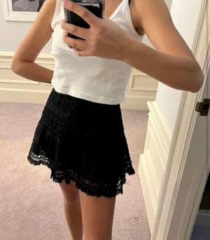 Love Shack Fancy Black Skirt thumbnail 1