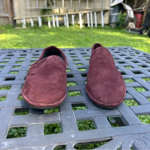 Aquatalia Size 8.5 Suede Made In Italy Ballet‎ Flat Loafers burgundy thumbnail 2