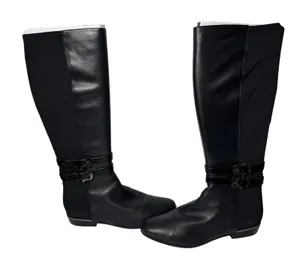 White House‎ Black Market Alexa Tall Boot High Zip Leather Riding Womens 7.5 thumbnail 1