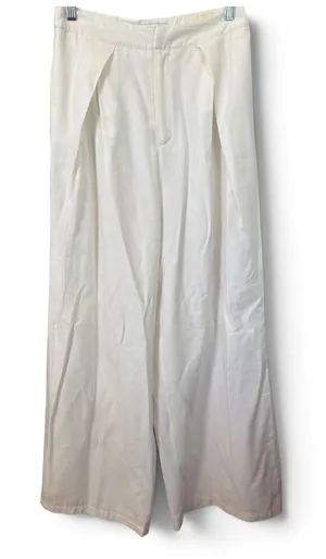 DO+BE White Wide Leg Pleated‎ High Rise Trousers Pants Womens Medium thumbnail 1