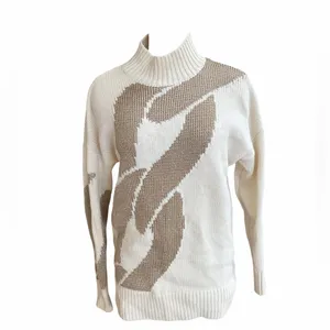 REISS Pia Wool Blend Metallic Pattern Jumper‎ Top in Cream Size S thumbnail 2