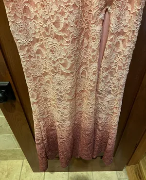 Pink Floral Sparkly Strapless Dress thumbnail 3