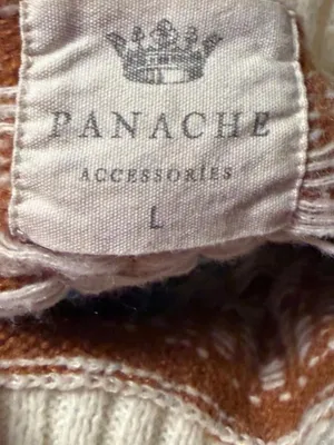 Panache Cream Fair Isle Turtleneck Sweater with Brown and Blue Accents thumbnail 3