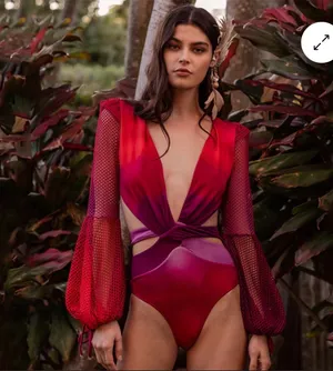 Twistwave Mesh Monokini Purple thumbnail 3