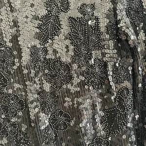 Vintage Judith Ann Creations black sequined Silk 80s Sequin jacket sz S Black thumbnail 5