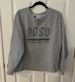 Champion Gray Crewneck Sweater Collegiate Style thumbnail 1